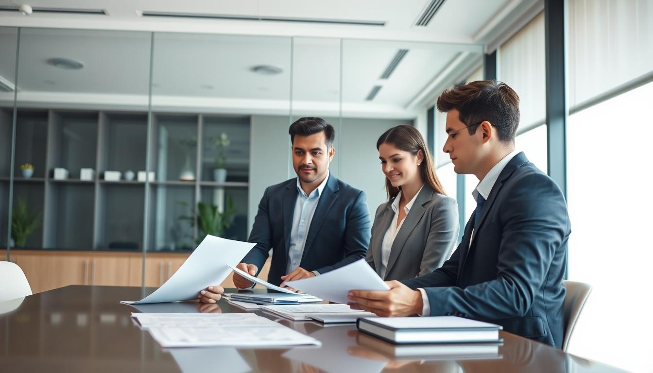 Business agreement signing